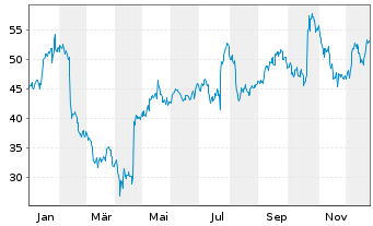Chart Pegasystems Inc. - 1 Jahr