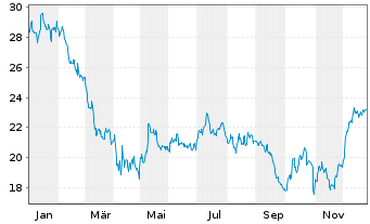 Chart Schneider National Inc. - 1 Year