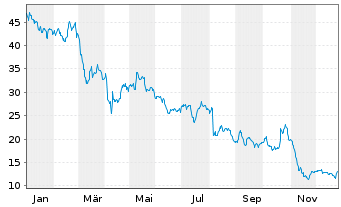 Chart Six Flags Entertainment Corp. - 1 Jahr