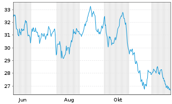 Chart Smartstop Self Stor.Reit Inc. Reg. Shares DL -,001 - 1 Jahr