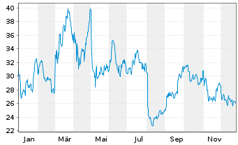 Chart TG Therapeutics Inc. - 1 Jahr