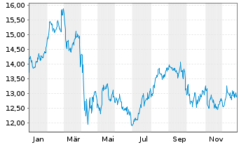 Chart TRINITY CAP INC. - 1 Jahr
