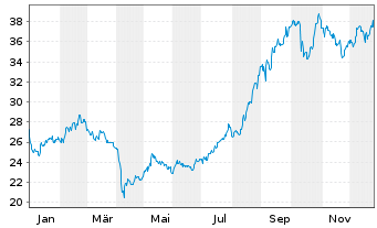 Chart VanEck V.E.-ChinaAMC SME-ChiN. - 1 Jahr
