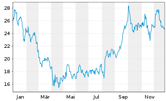 Chart Veeco Instruments Inc. - 1 Jahr