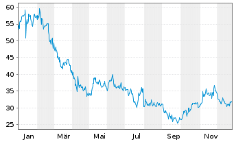 Chart Vericel Corp. - 1 Year