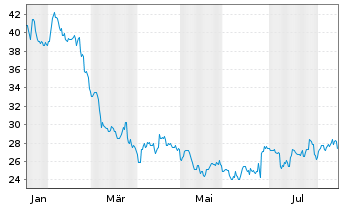 Chart Winnebago Industries Inc. - 1 Jahr