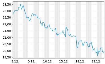Chart UBM Development AG - 1 Month