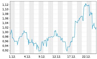 Chart Cerrado Gold Inc. - 1 Monat
