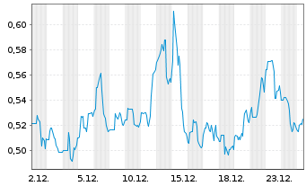 Chart Fury Gold Mines Ltd. - 1 Monat