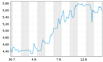 Chart Gold X2 Mining Inc. - 1 Monat