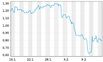 Chart LIR Life Sciences Corp. - 1 Monat