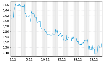 Chart MineHub Technologies Inc. - 1 Monat