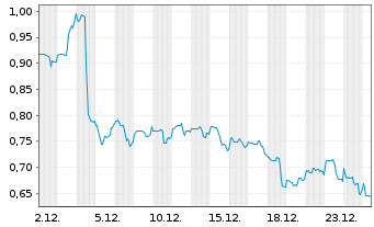 Chart Nano One Materials Corp. - 1 Monat