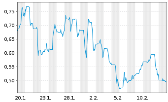 Chart Patagonia Gold Corp. - 1 Monat