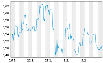 Chart P2 Gold Inc. - 1 Monat