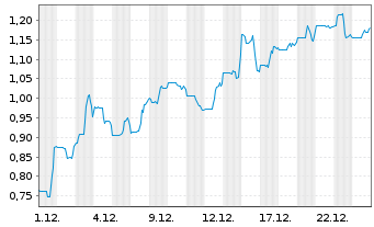 Chart Q2 Metals Corp. - 1 Monat