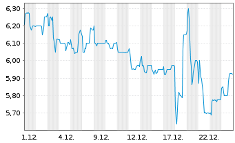 Chart GRAMMER AG - 1 Monat