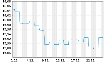 Chart SKAG-Euroinvest Renten Inhaber-Anteile - 1 Monat