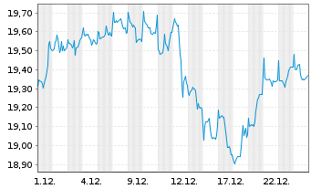 Chart SKAG Global Growth Inhaber-Anteile - 1 Monat