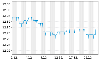 Chart SKAG Euroinvest Corporates Inhaber-Anteile - 1 Monat