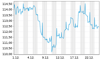 Chart Effecten-Spiegel Aktien-Fonds Inhaber-Anteile - 1 Monat