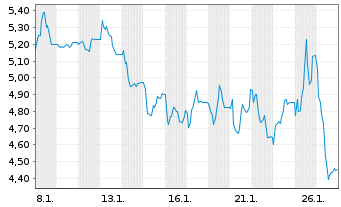 Chart The Platform Group SE&Co.KGaA - 1 Monat