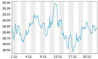 Chart Deka MSCI USA MC UCITS ETF - 1 Monat