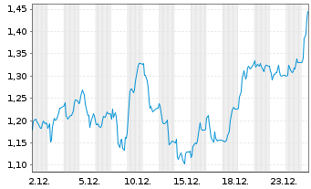 Chart Mini Future Long Verbio Vereinigte Bioenergie - 1 Monat