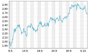 Chart Mini Future Short LVMH - 1 Monat