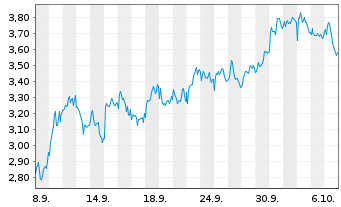 Chart Mini Future Short LVMH - 1 Monat