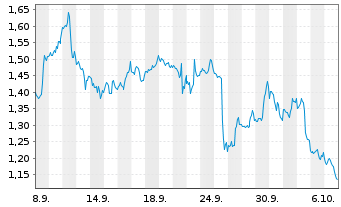 Chart Mini Future Short PayPal - 1 Month