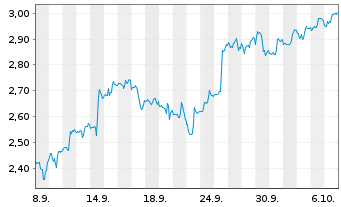 Chart Mini Future Short Standard Lithium - 1 Month