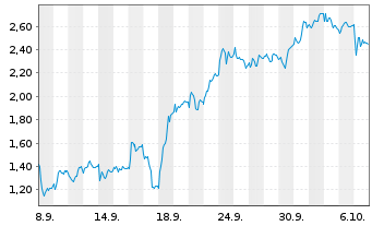 Chart Mini Future Short Volkswagen - 1 Month