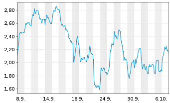 Chart Mini Future Short 2G Energy - 1 Monat