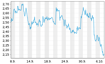 Chart Mini Future Short MasterCard - 1 Month