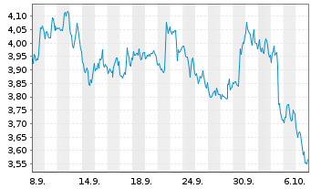 Chart Mini Future Short MasterCard - 1 Month