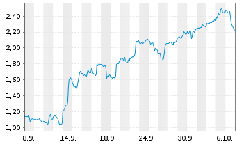 Chart Mini Future Long CrowdStrike Holdings - 1 Monat
