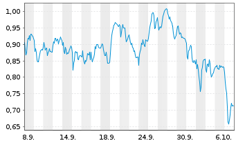 Chart Mini Future Long BAWAG Group - 1 Monat