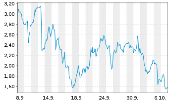 Chart Mini Future Short Dell Technologies - 1 Monat