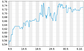 Chart Mini Future Short IBU-tec advanced materials - 1 Monat