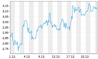 Chart Mini Future Short PayPal - 1 Monat