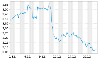Chart Mini Future Short Visa - 1 Monat
