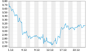 Chart Mini Future Short Volkswagen - 1 Monat