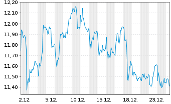 Chart Mini Future Short Adyen - 1 Monat