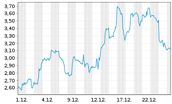 Chart Mini Future Long Tesla - 1 Monat