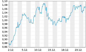 Chart Mini Future Long BHP - 1 Monat