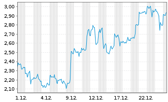 Chart Mini Future Long Pan American Silver - 1 Monat