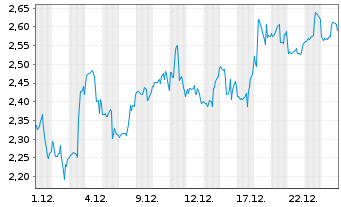 Chart Mini Future Short PayPal - 1 Monat