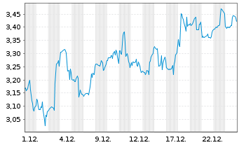 Chart Mini Future Short PayPal - 1 Monat