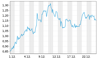 Chart Mini Future Short Berkshire Hathaway - 1 Monat